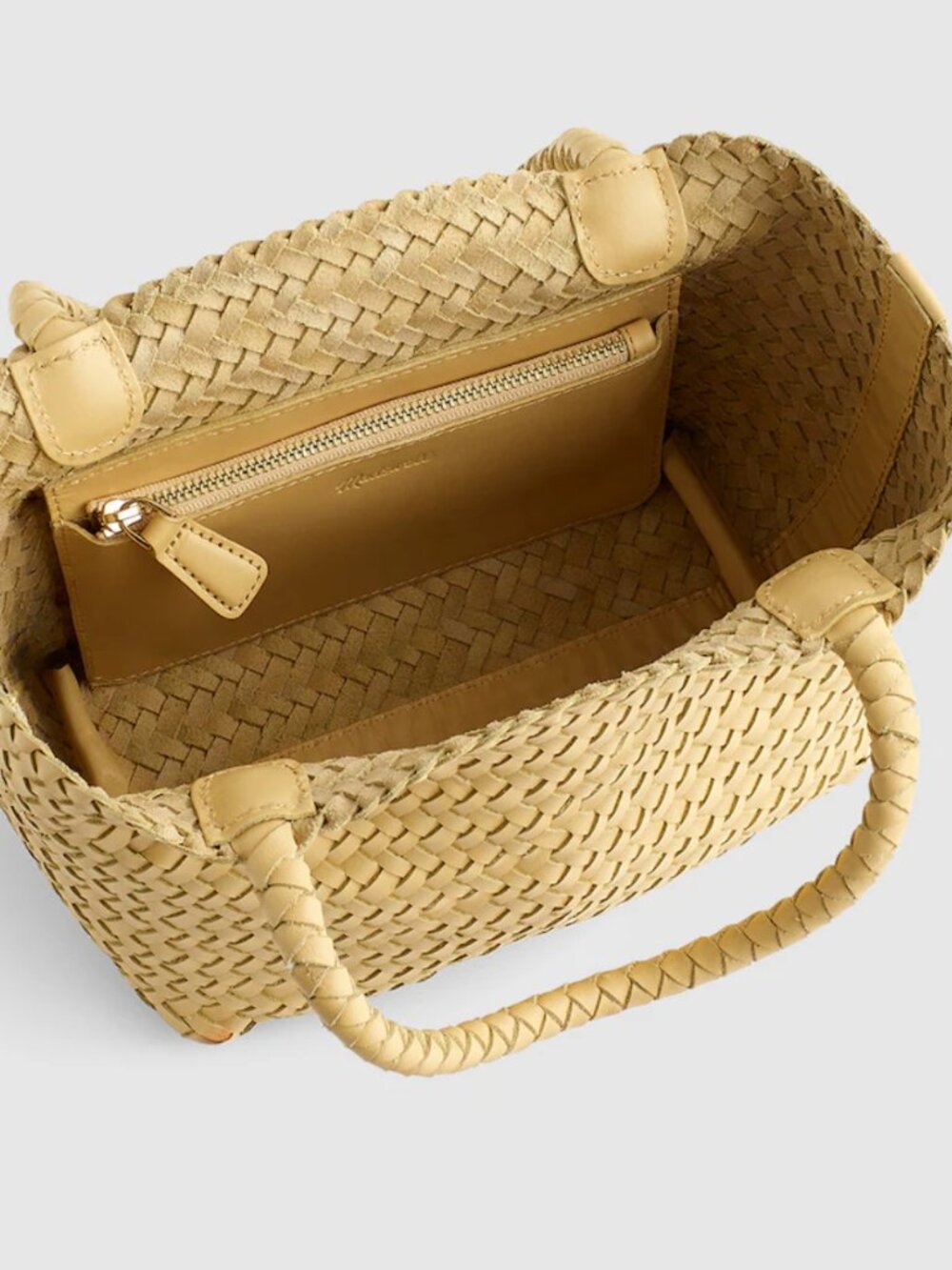 NWT Madewell Signature Woven Mini Tote in Yellow Clay - Picture 2 of 2
